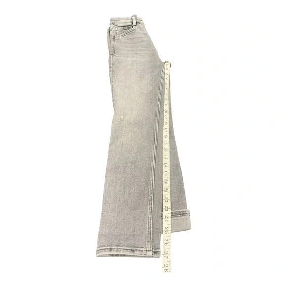 ZARA Women High Rise Straight Leg Jeans – Gray Washed – Size 4 - Picture 8 of 10
